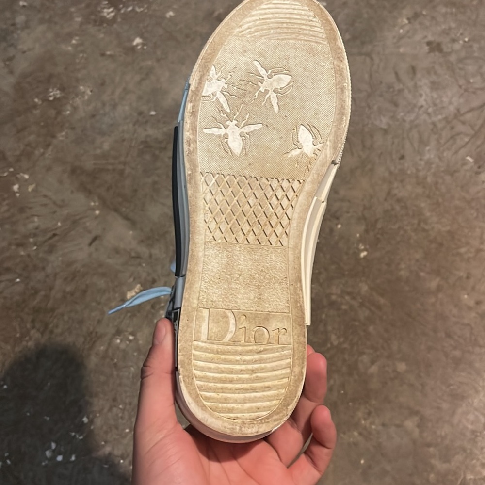 DIOR B23 HIGH TOP LOGO OBLIQUE WHITE BLACK CLEAR TRANSLUCENT SIZE 11/45 - Picture 3 of 7